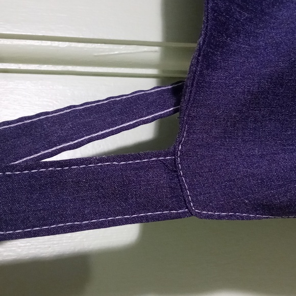 Women's Crossing Pointe faux denim spandex floral print dress 16 - Picture 7 of 14